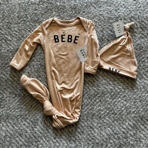 Stephan Baby One Pieces Stephan Baby Bb Bamboo Knotted Gown